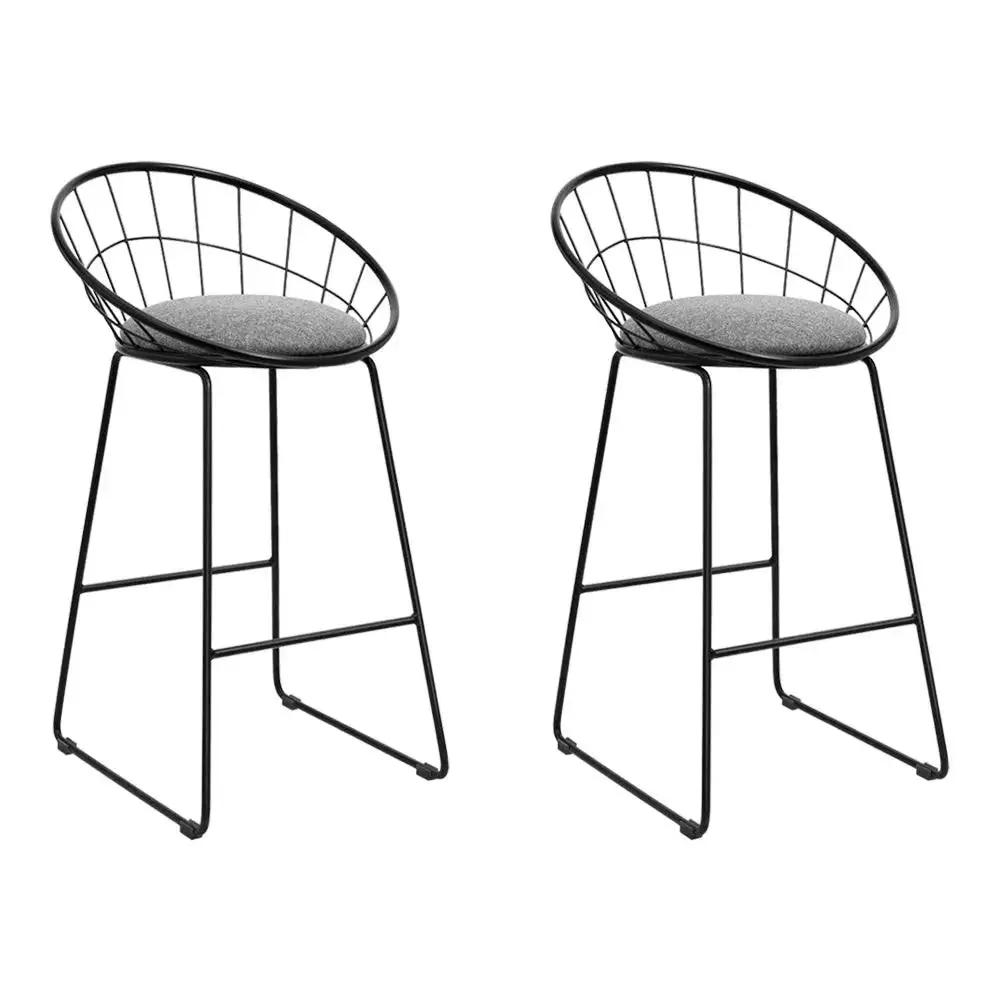 2x Metro Luxe Bar Stools | Black