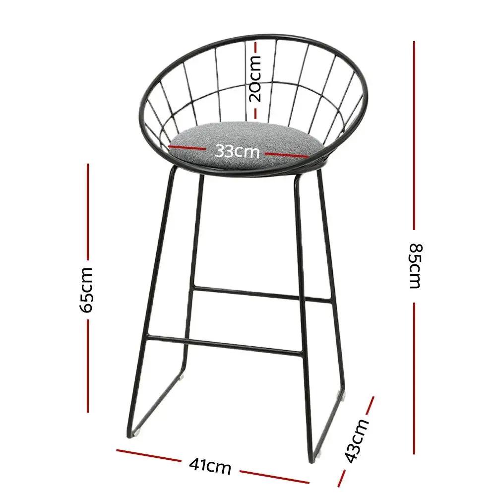 2x Metro Luxe Bar Stools | Black