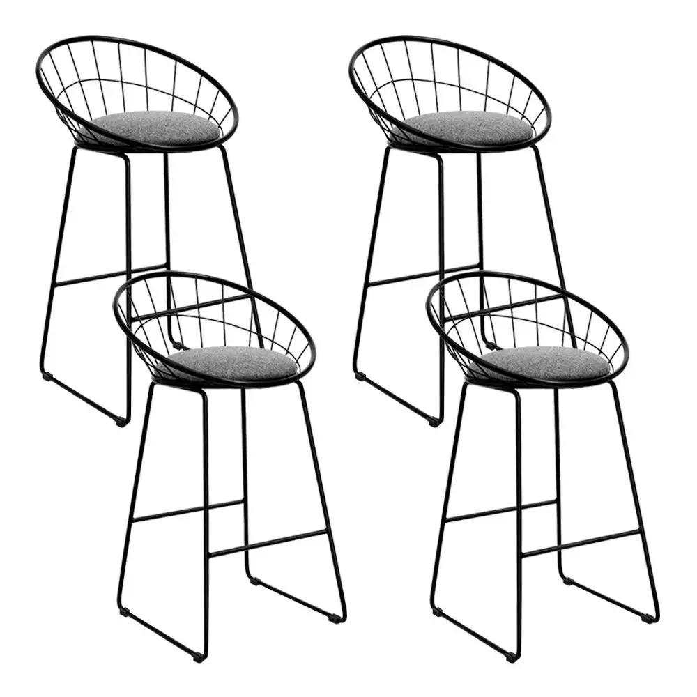 4x Metro Luxe Bar Stools | Black