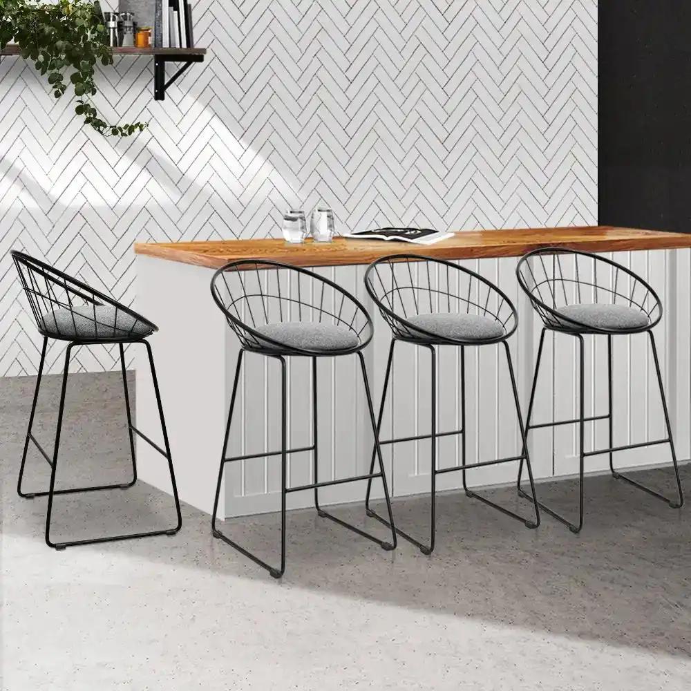 4x Metro Luxe Bar Stools | Black