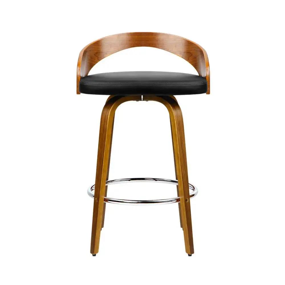 2x Luxe Walnut Bar Stools | Wood