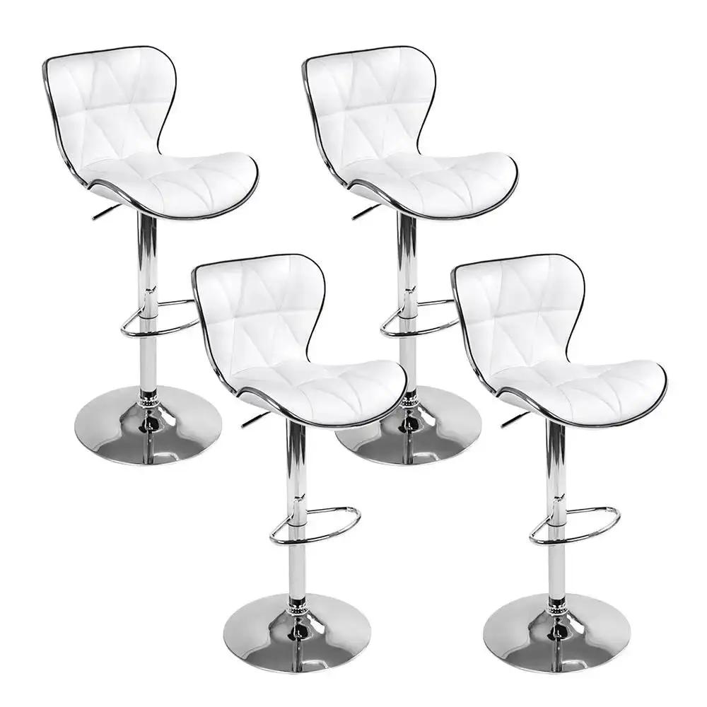 4x Elite Comfort Bar Stools | White