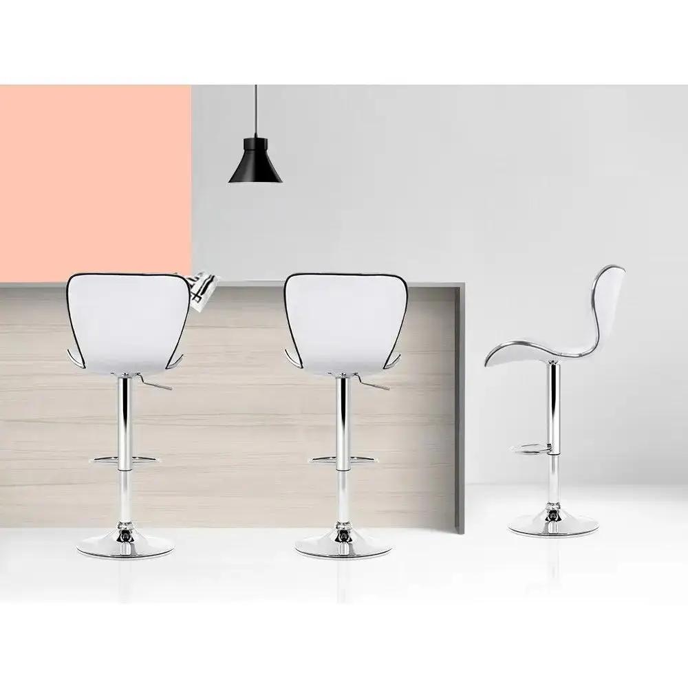 4x Elite Comfort Bar Stools | White