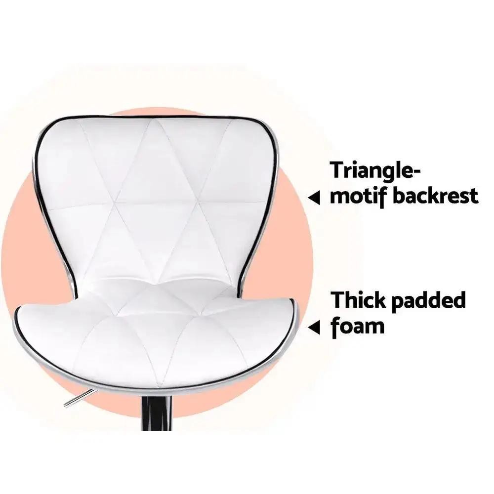 4x Elite Comfort Bar Stools | White