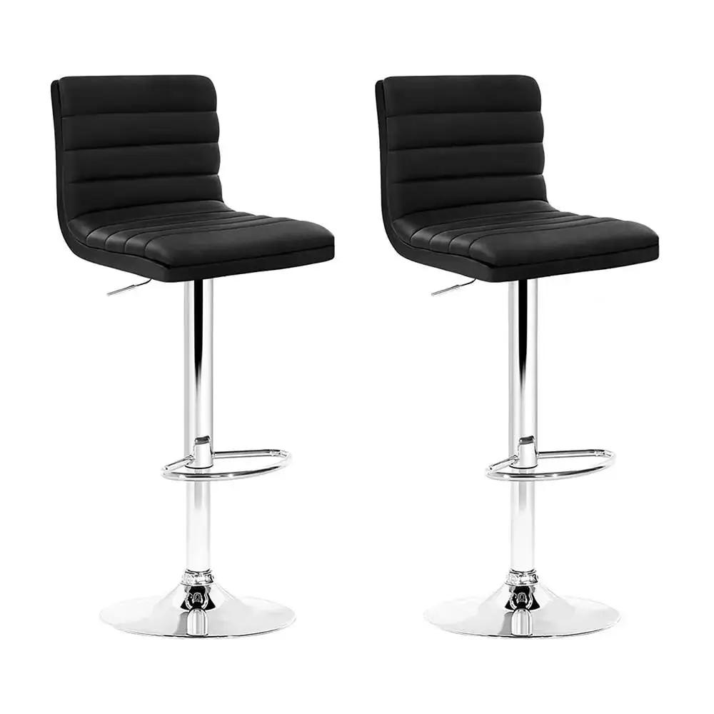 2x LuxeRise Bar Stools | Black