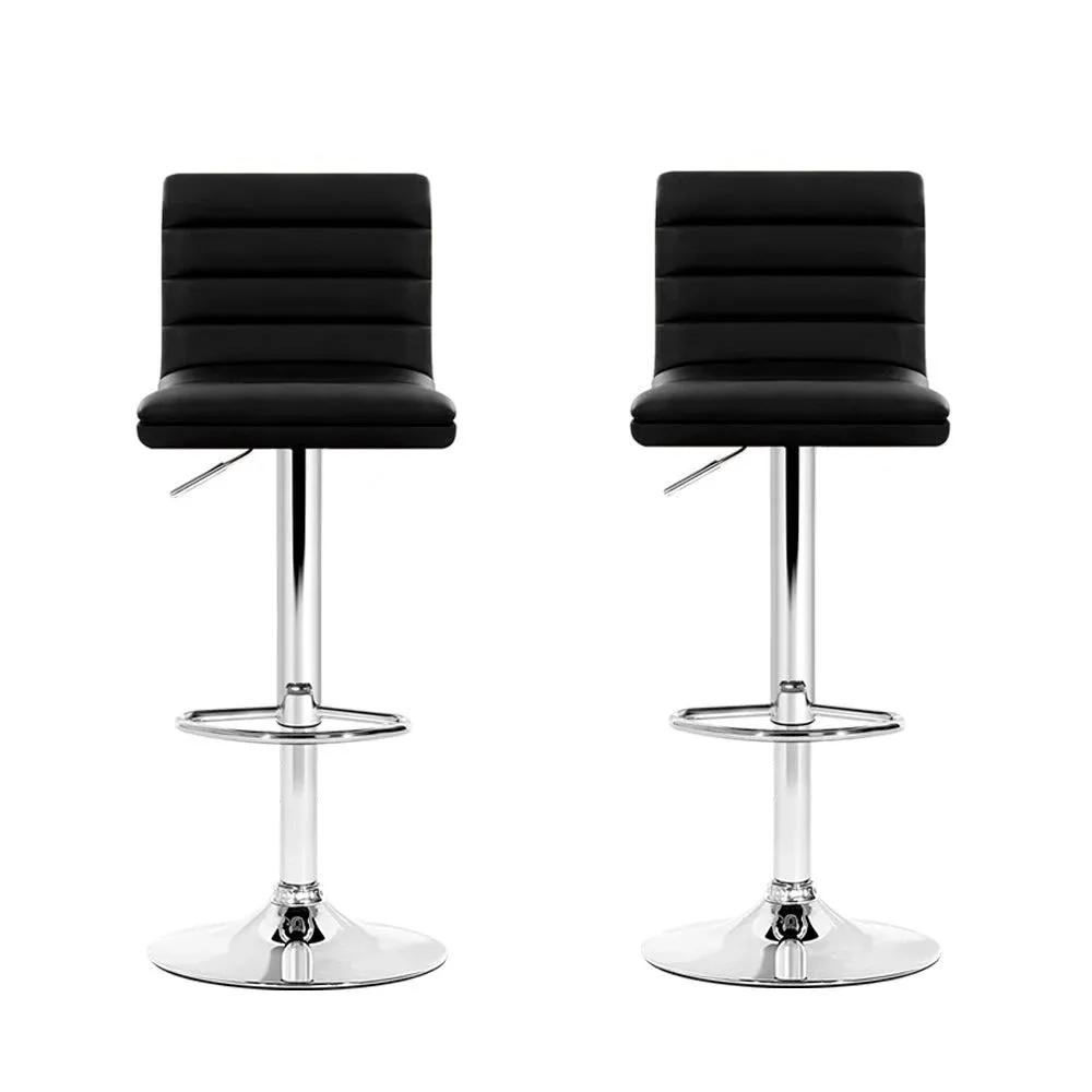 2x LuxeRise Bar Stools | Black