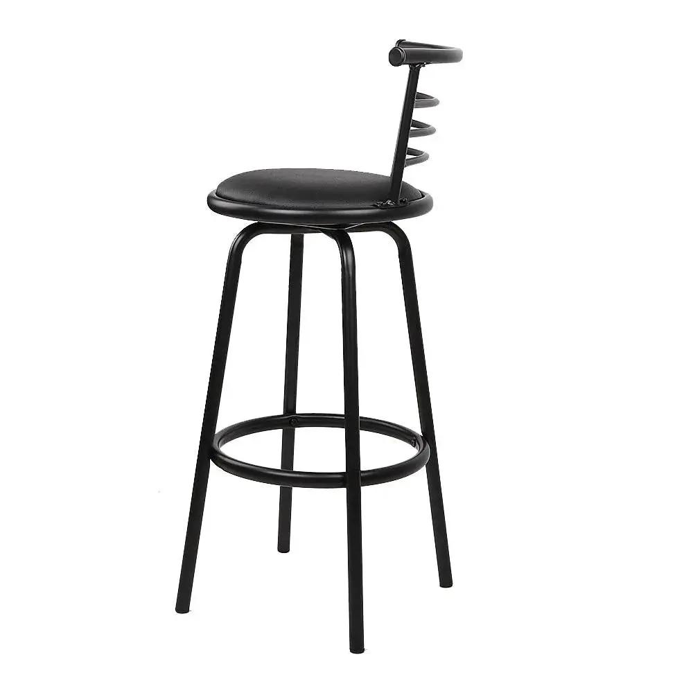 4x Elegance Swivel Bar Stools | Black