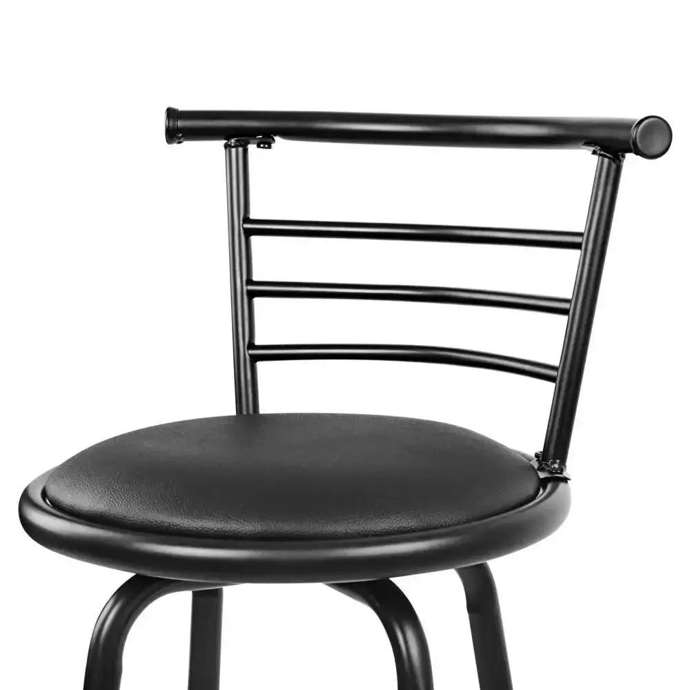 4x Elegance Swivel Bar Stools | Black