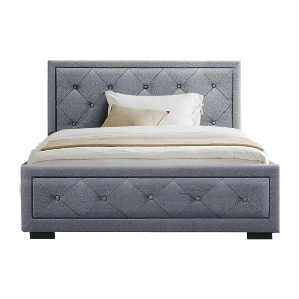 King Single Gas Lift (Grey) Linen Storage Bed | EleganceLift