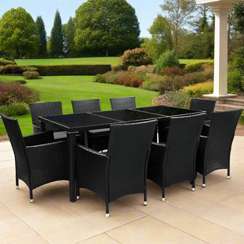 Regency 9-Piece Outdoor Dining Set | Black