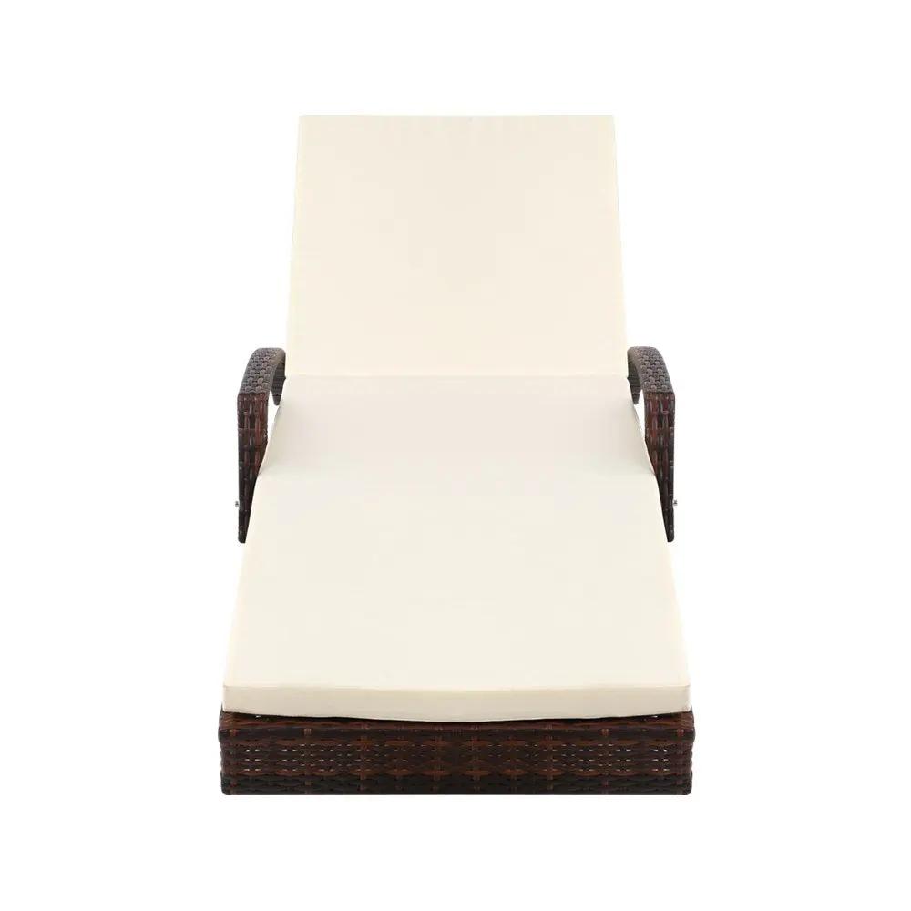 Set of 2 Luxe Sun Lounge | Brown & Beige