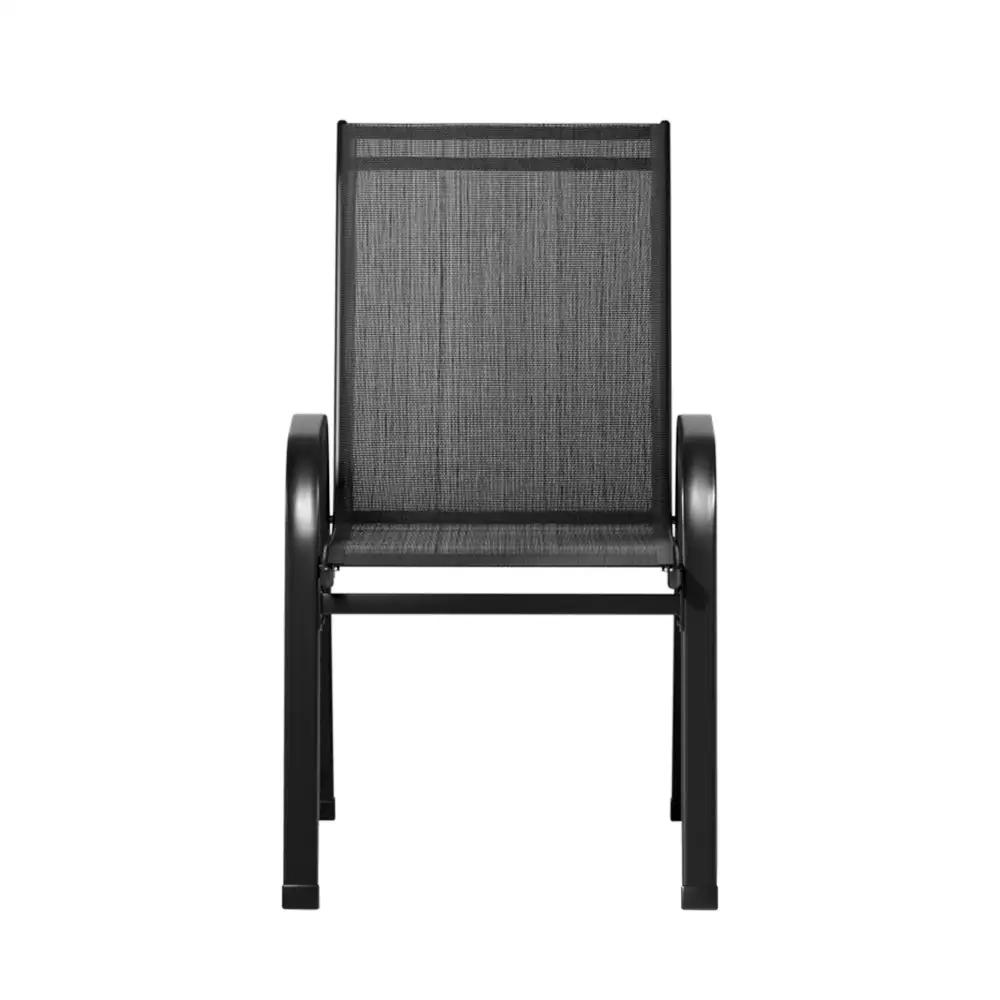 Outdoor Stackable Chairs x2 | Black