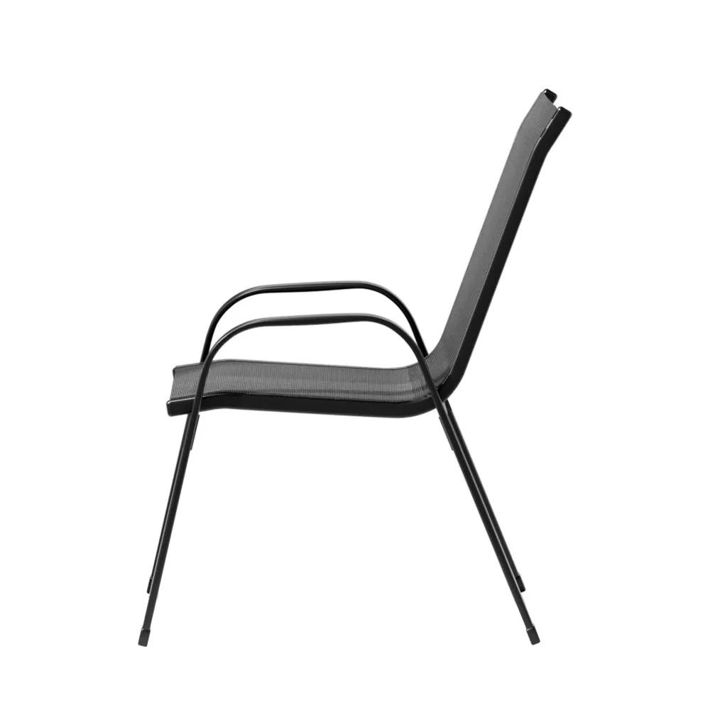 Outdoor Stackable Chairs x2 | Black