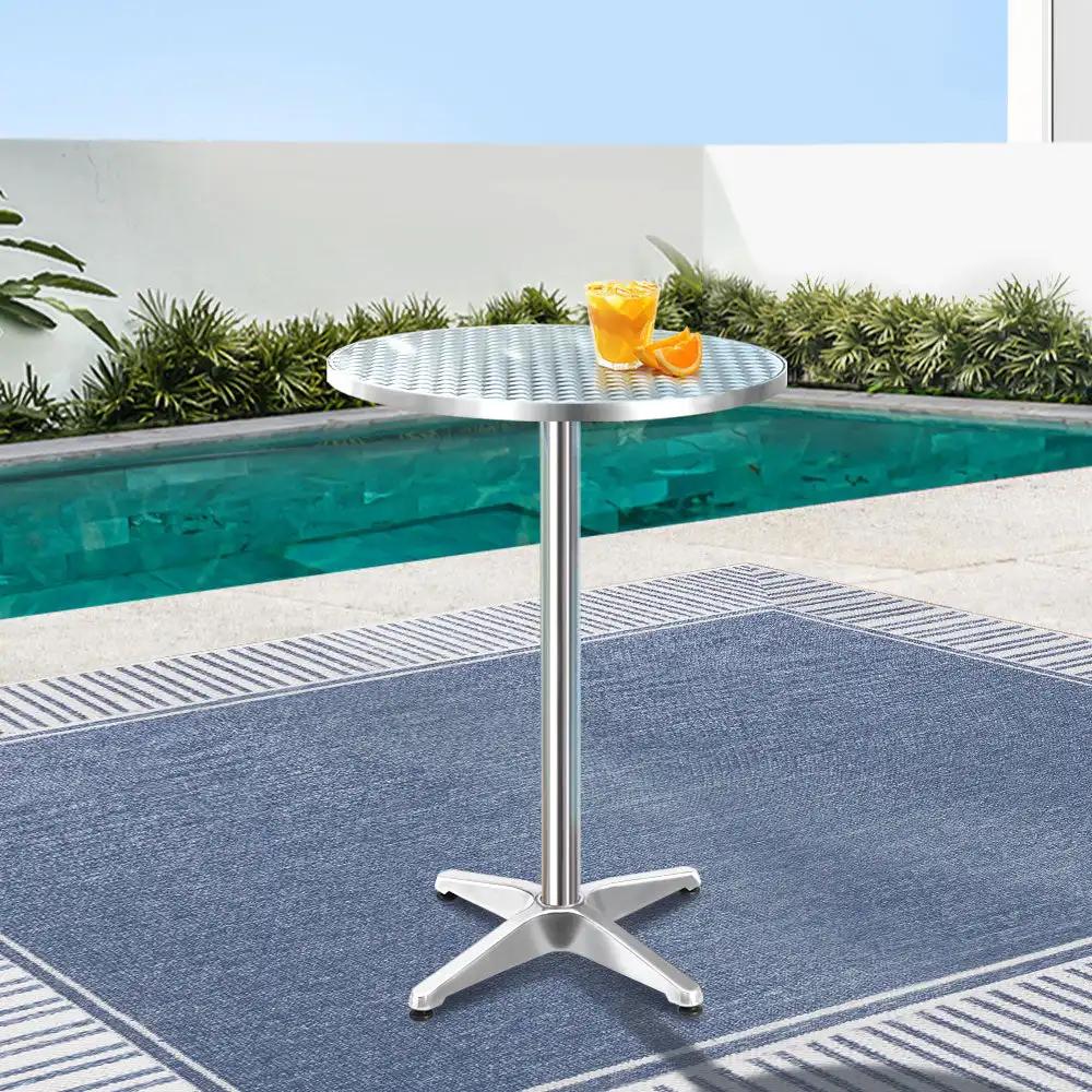 Outdoor Stainless Adjustable Bar Table | Round