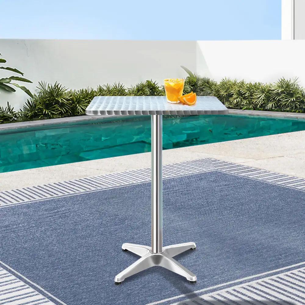 Outdoor Adjustable Pub Table | Stainless Steel