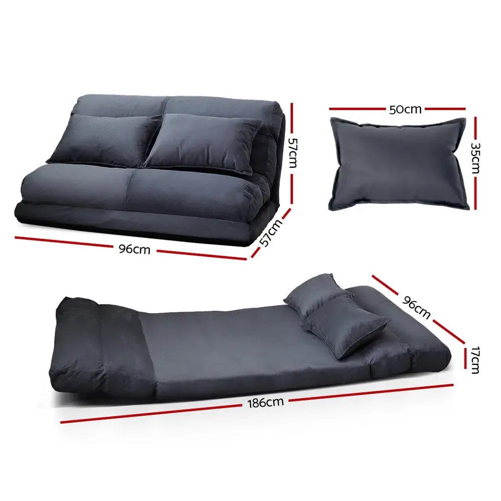 VersaLounge Adjustable Sofa Bed | Charcoal