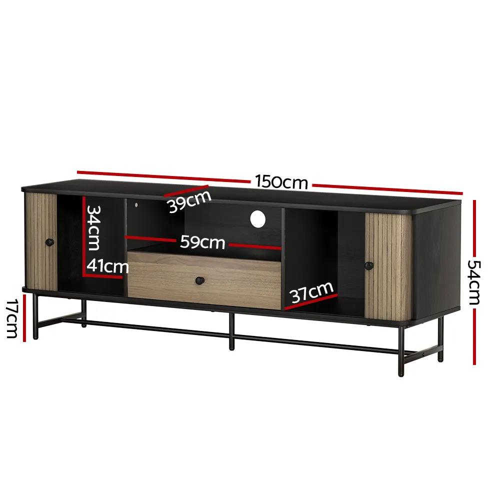 Bonel Entertainment Unit | Black & Pine | 150cm