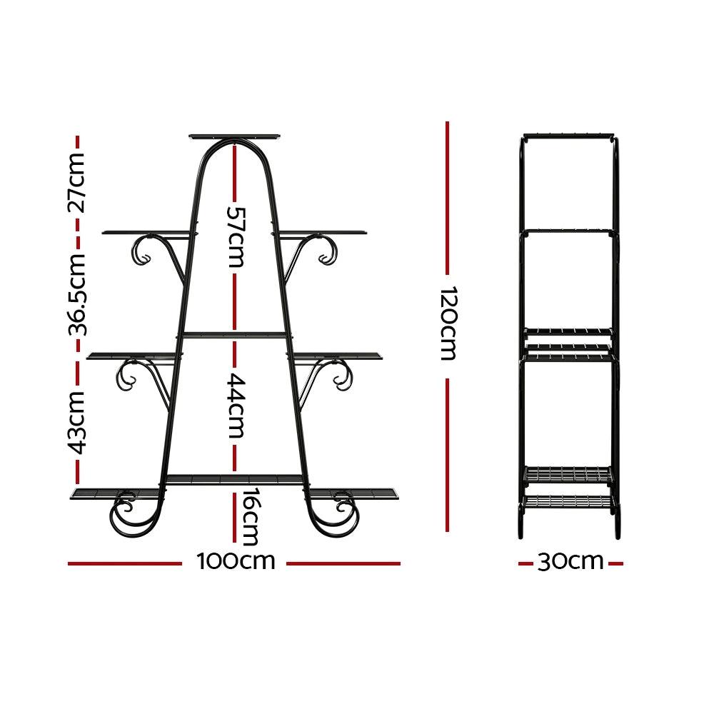 Outdoor & Indoor Metal Plant Stand | Black