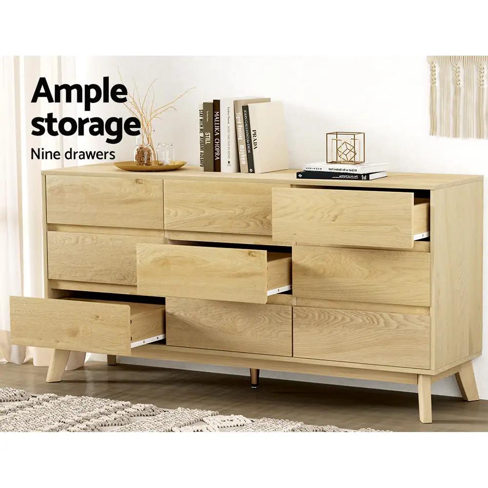 Horizon 9-Drawer Lowboy | Oak