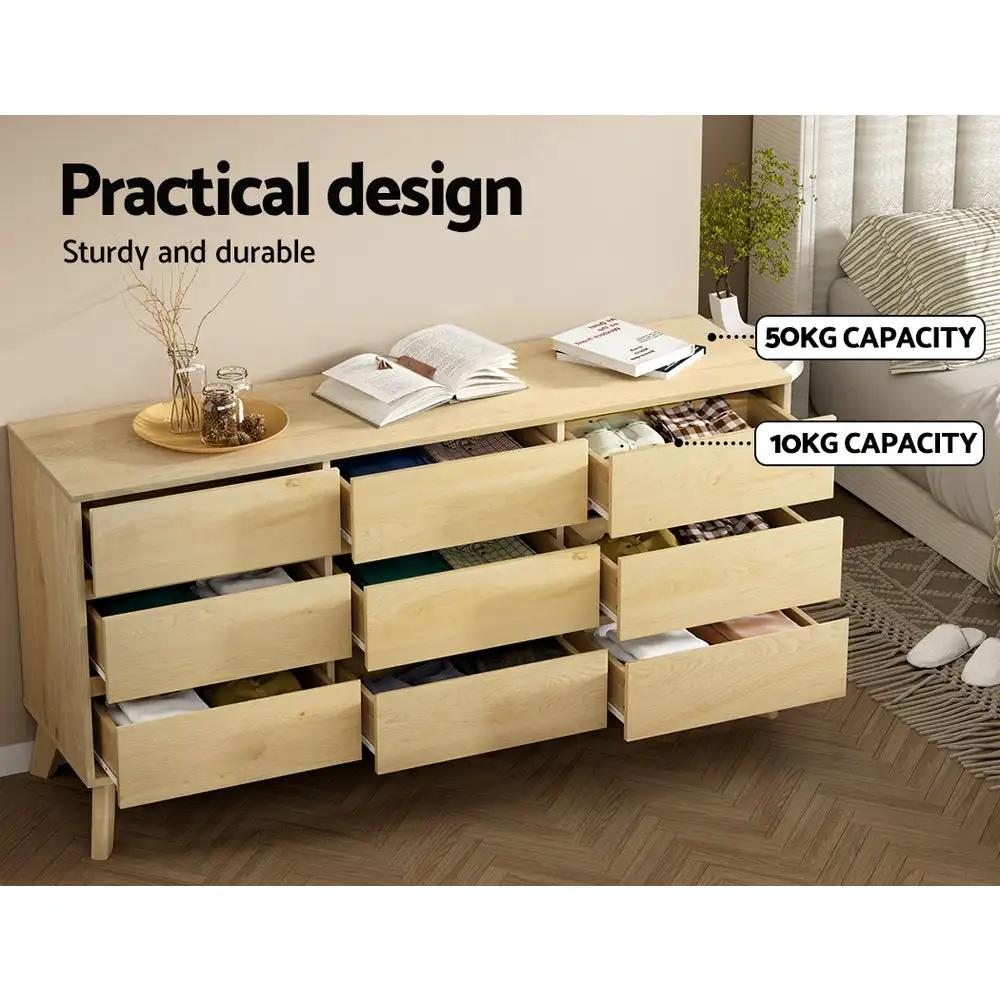 Horizon 9-Drawer Lowboy | Oak