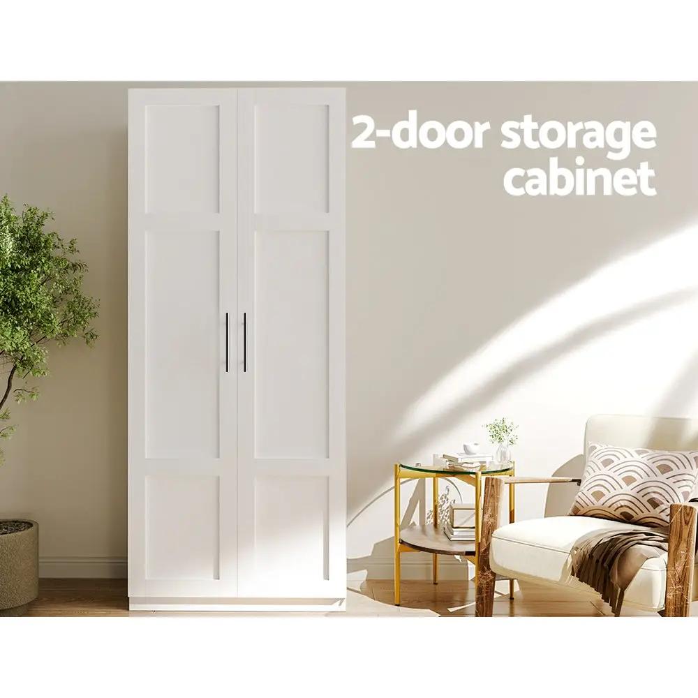 2 Door Clutter-Free Wardrobe | White