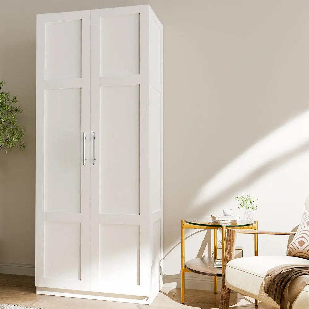 2 Door Wardrobe Bedroom Cupboard Closet - White