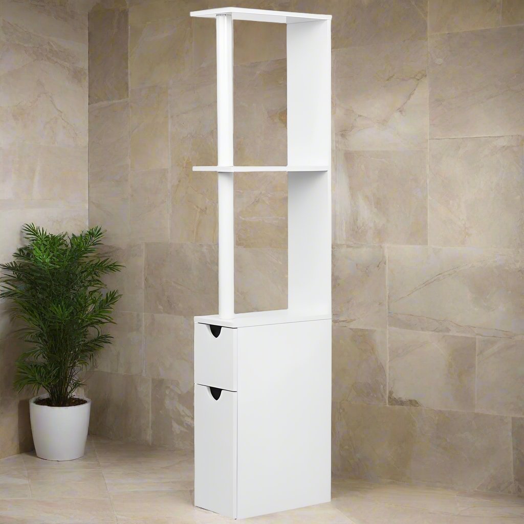 SlimStand Bathroom Storage Cabinet | White