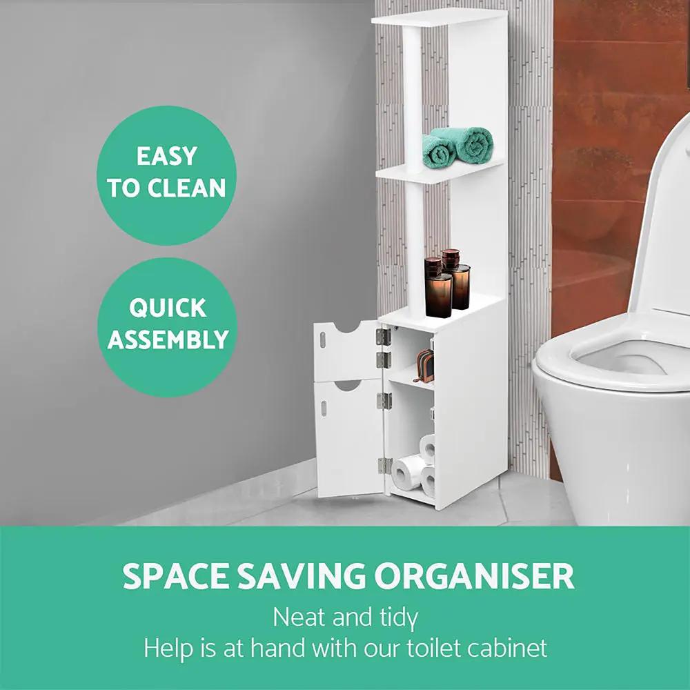 SlimStand Bathroom Storage Cabinet | White