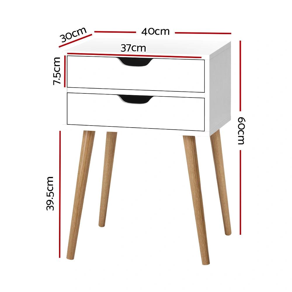 Avalon Bedside Table | White