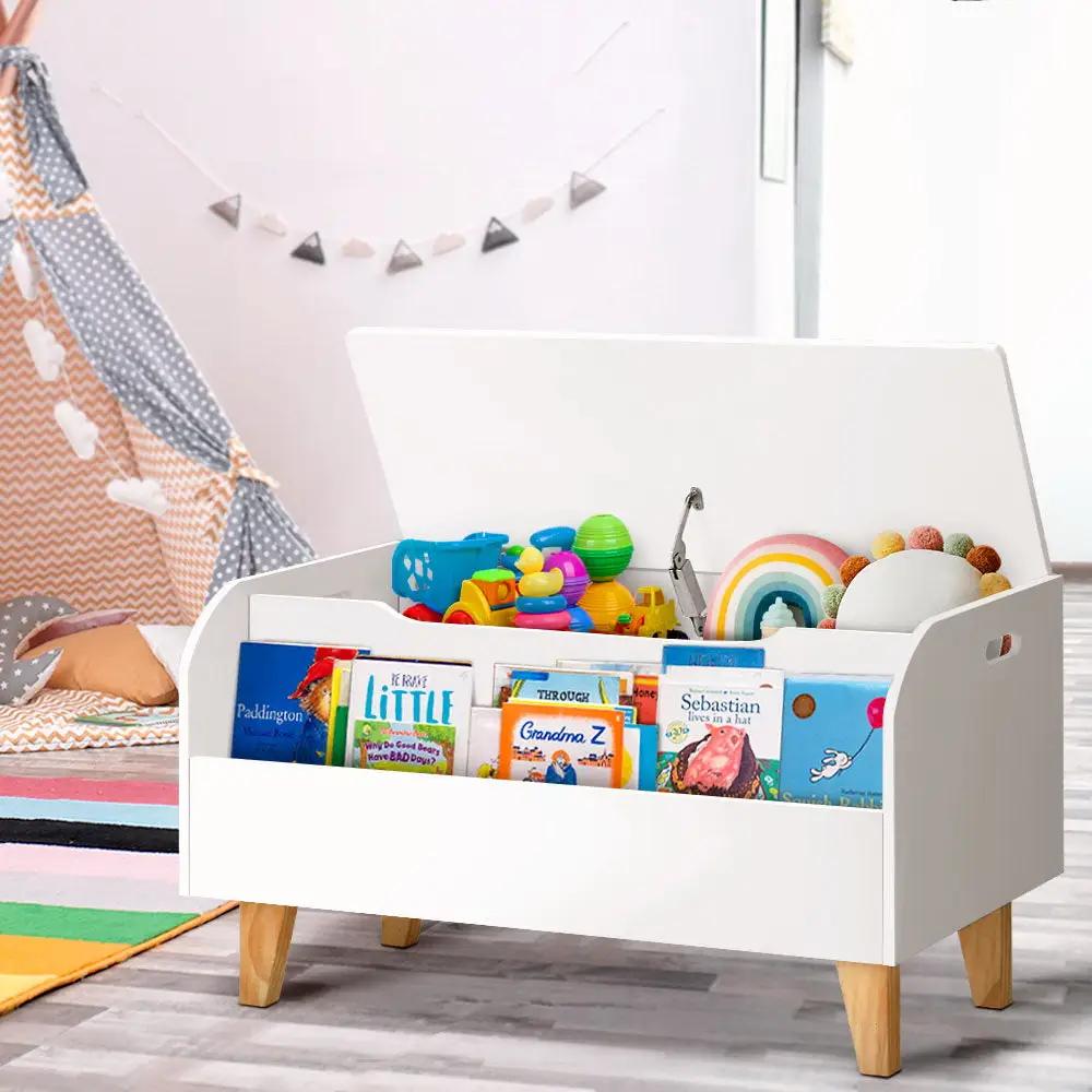 Kids Toy Box Bookshelf | White