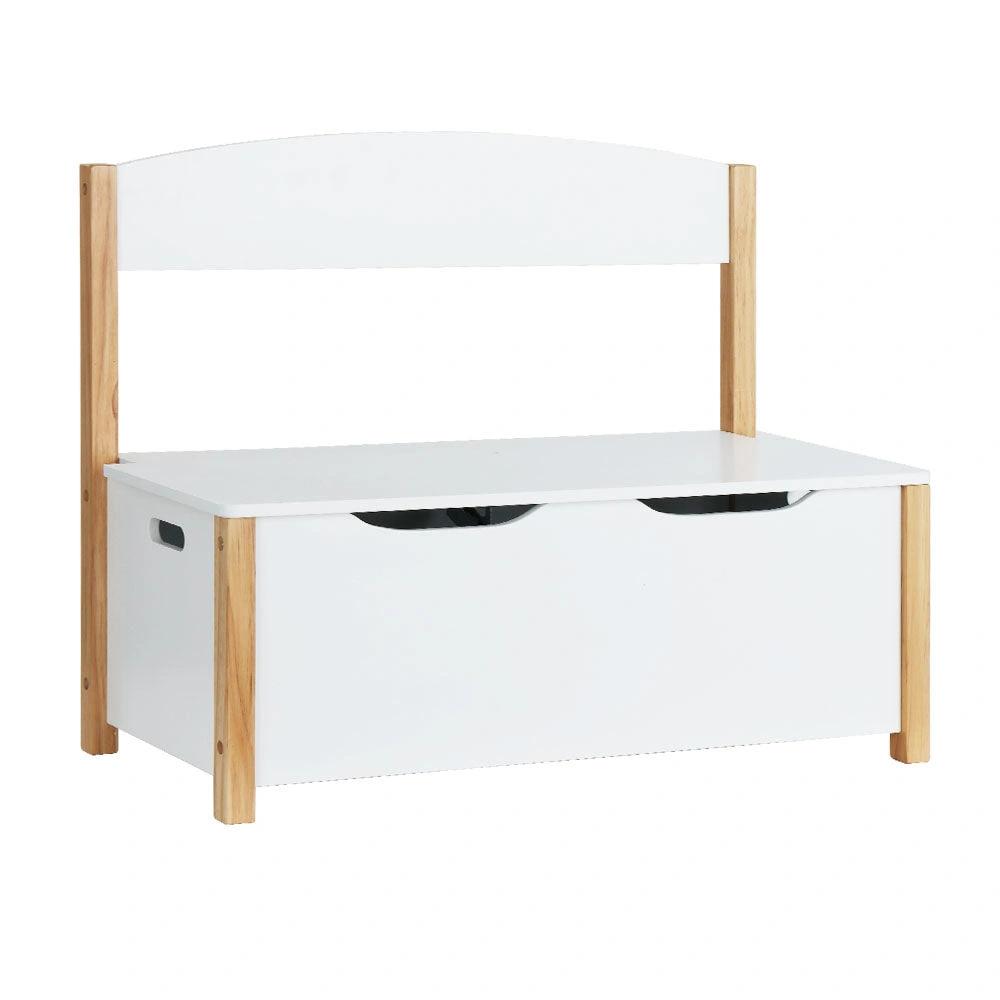 Dream Bench Toybox | White & Natural Wood