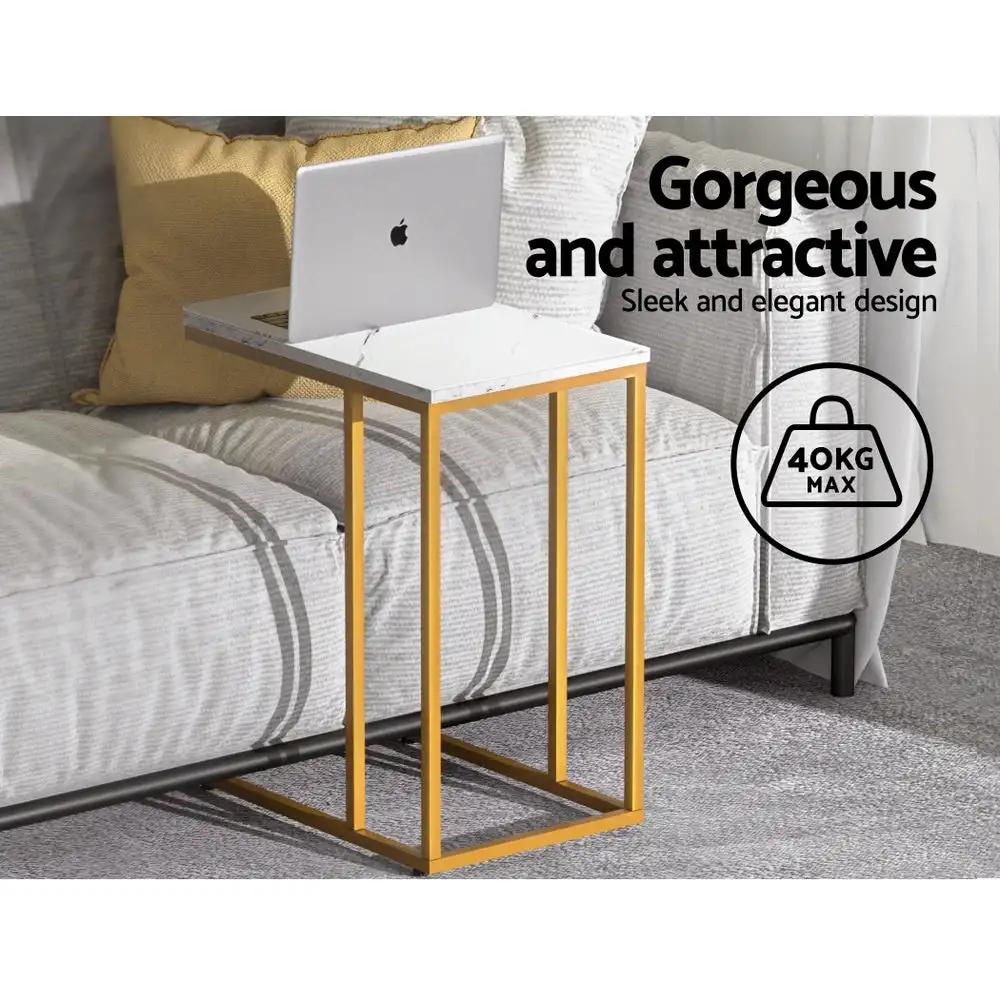 Martha Marble Effect Coffee Table | White & Gold