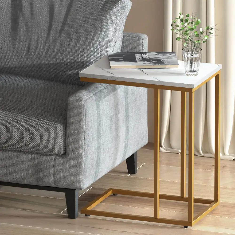 Martha Marble Effect Coffee Table | White & Gold