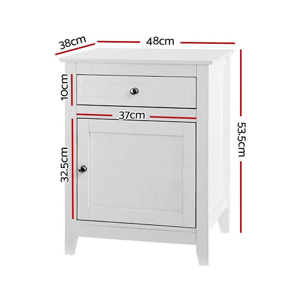 Camden Bedside Cabinet | White