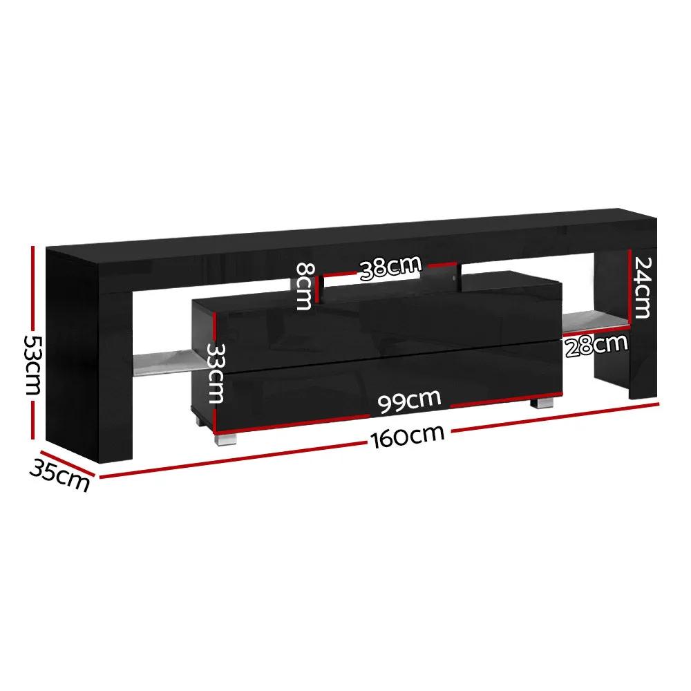 Lumos LED Entertainment Unit | Black | 160cm