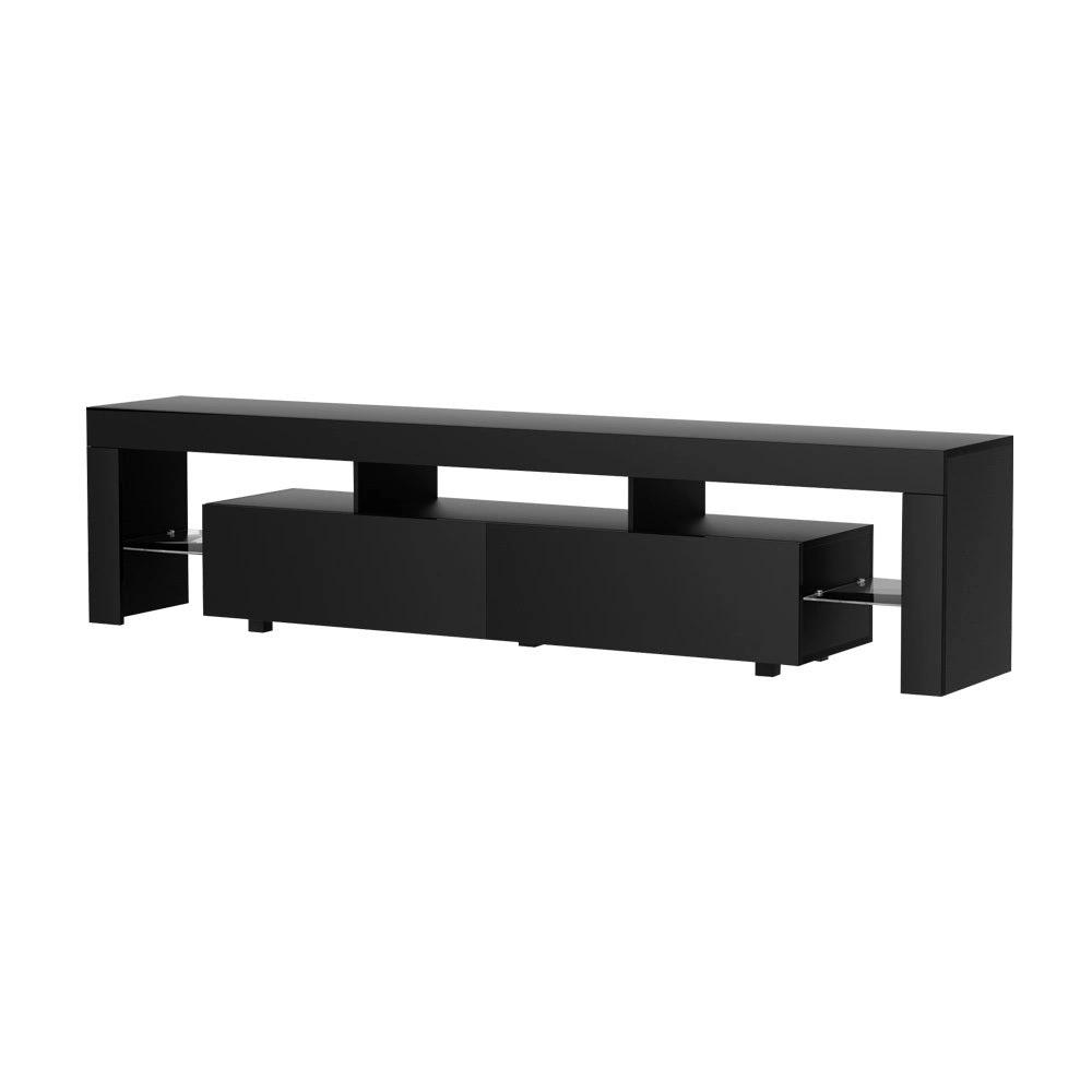 Luna LED Entertainment Unit | Gloss Black | 200cm