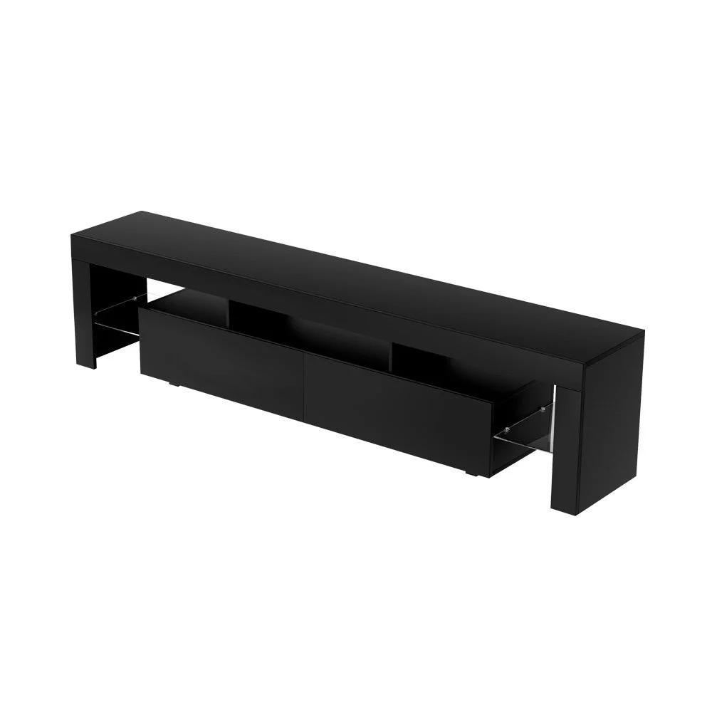 Luna LED Entertainment Unit | Gloss Black | 200cm