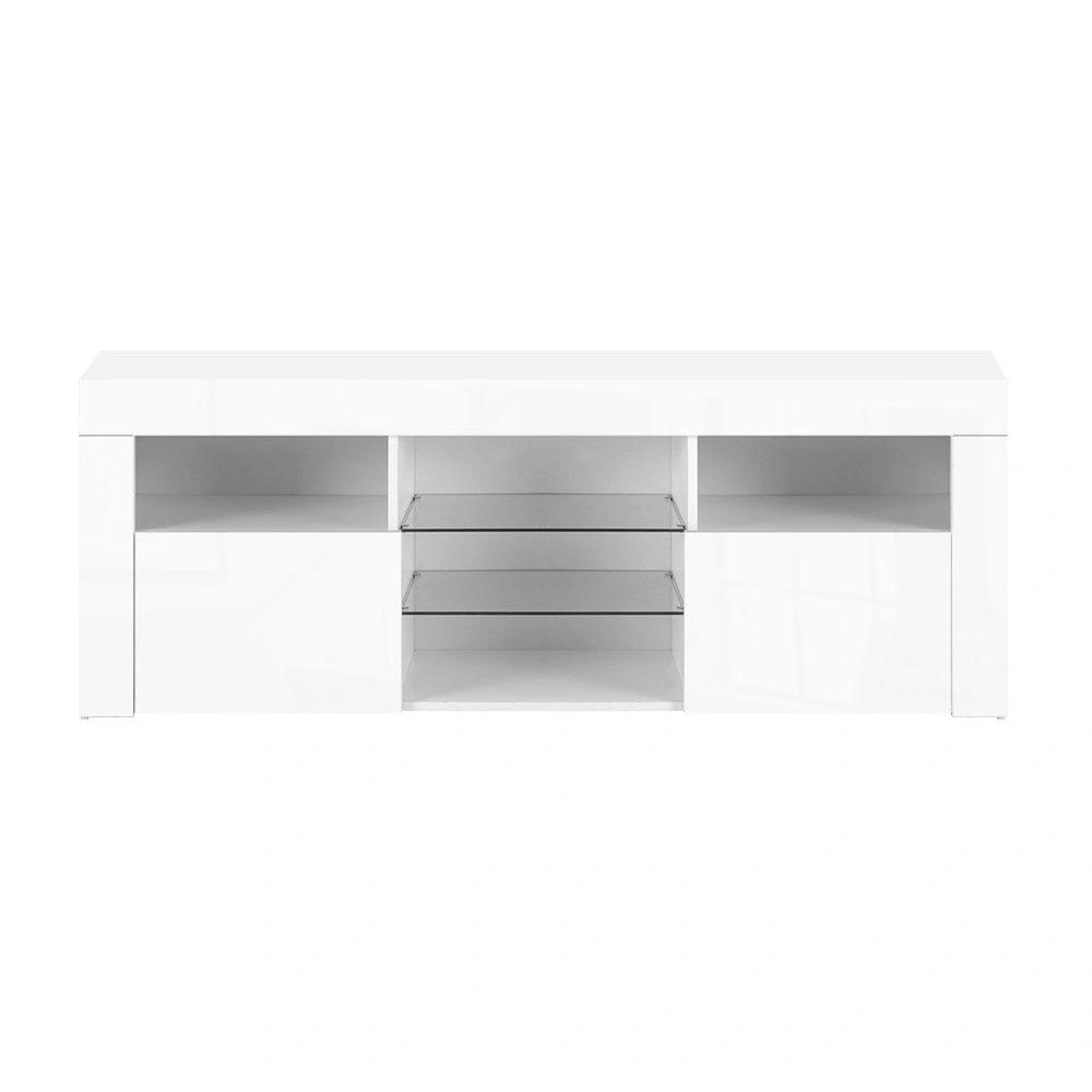 Radiance LED Entertainment Unit with 3 Shelves | White