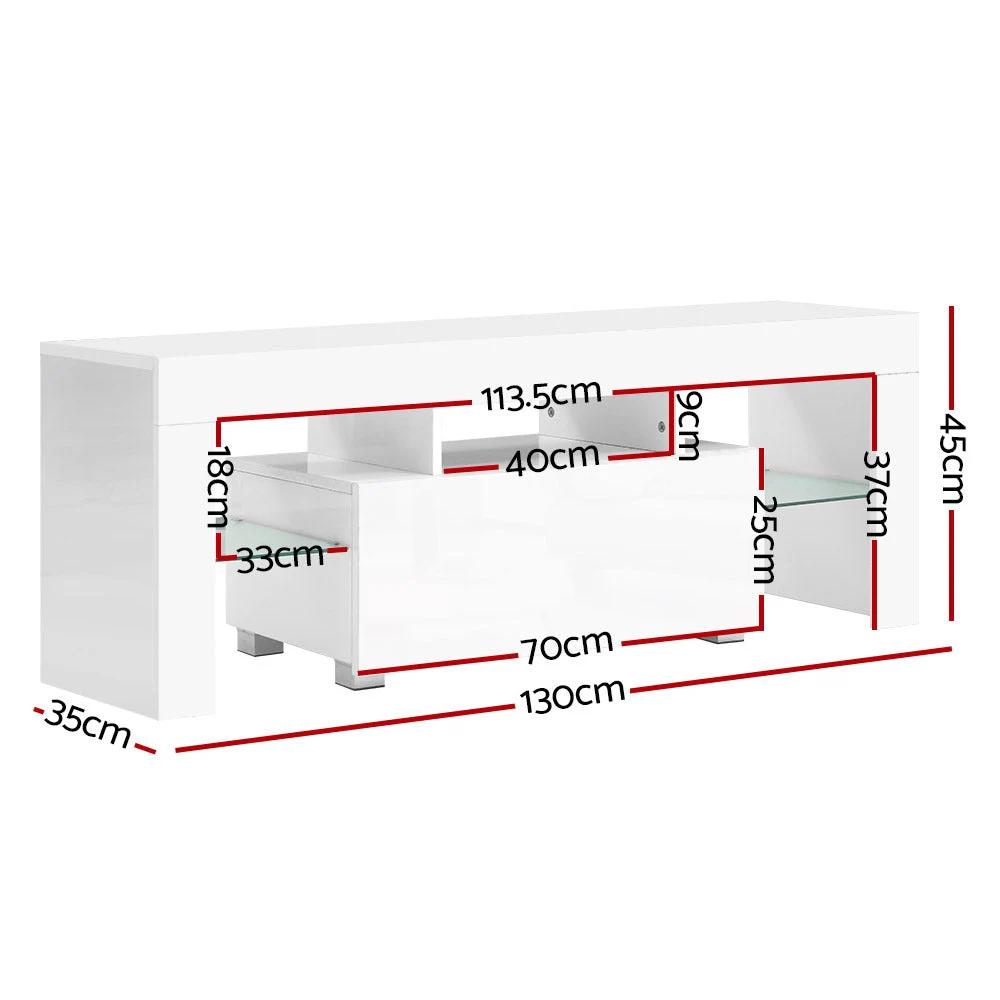 Spectra LED Entertainment Unit | White | 130cm