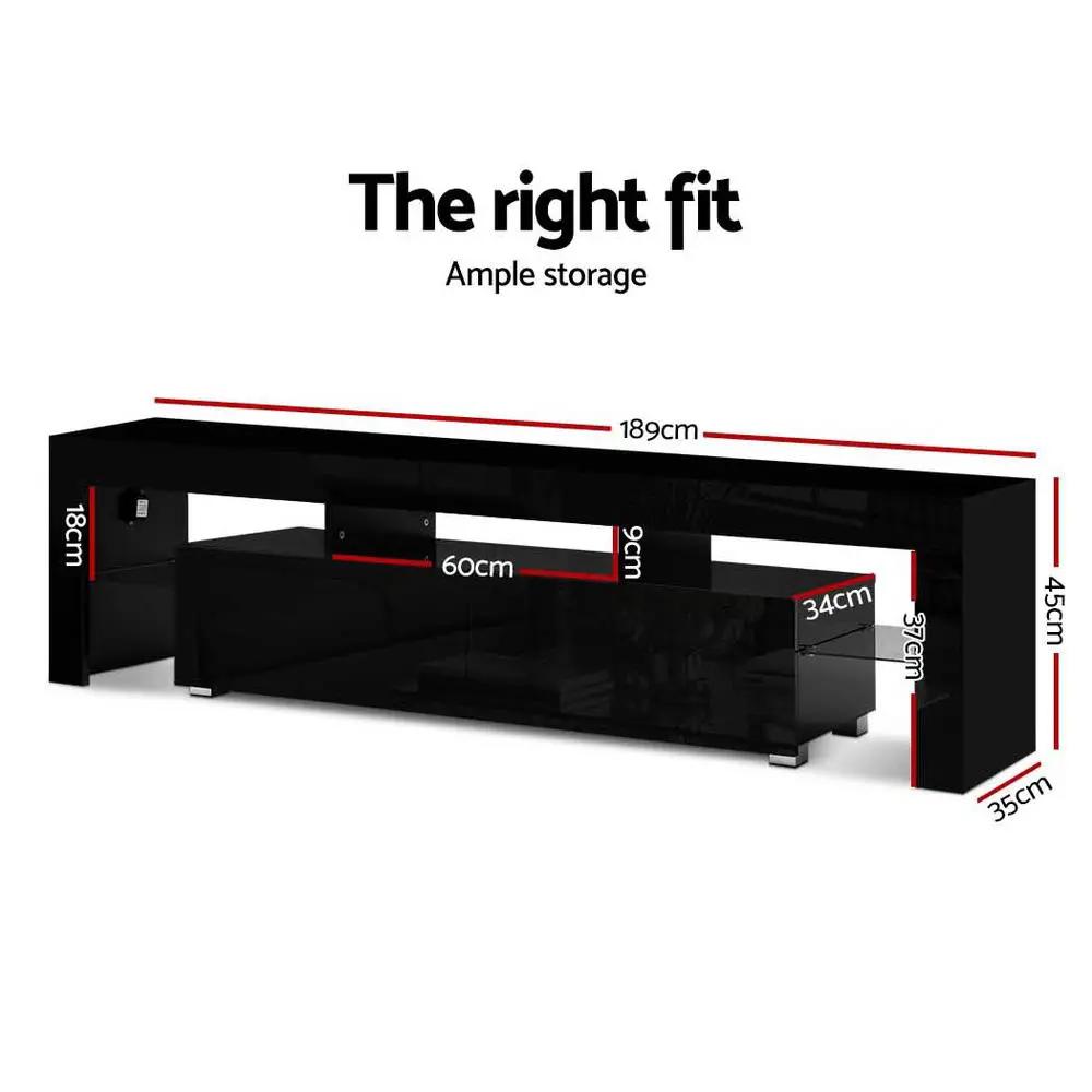 Stellar LED Entertainment Unit | Black | 189cm