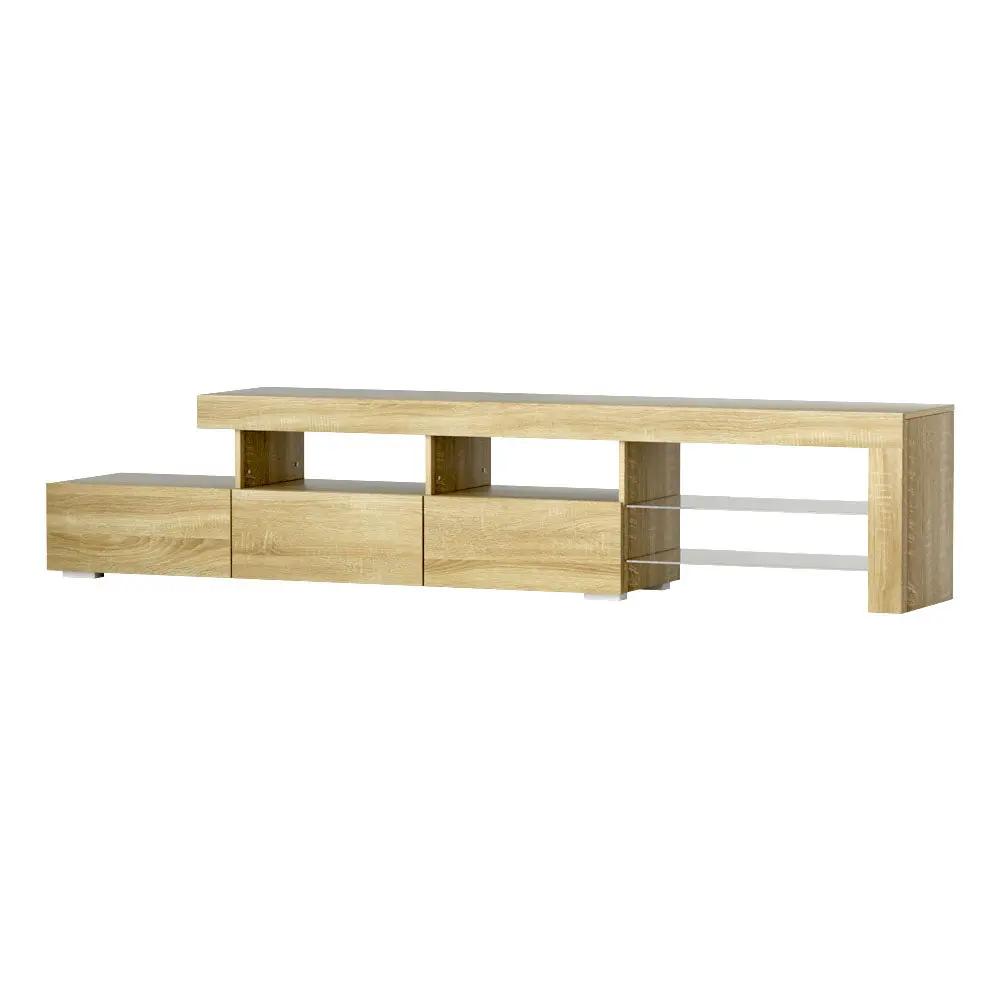 LumiGlow LED Entertainment Unit | Pine