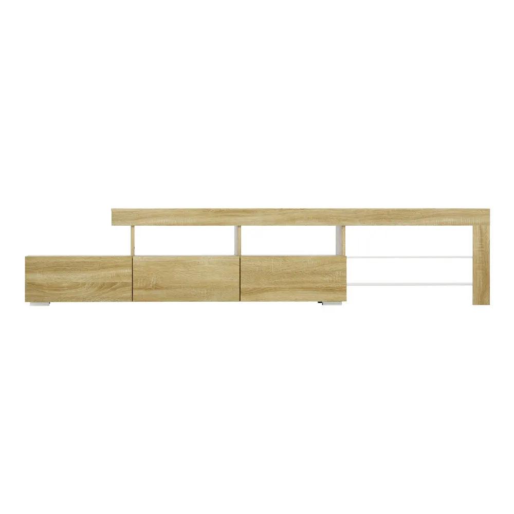 LumiGlow LED Entertainment Unit | Pine