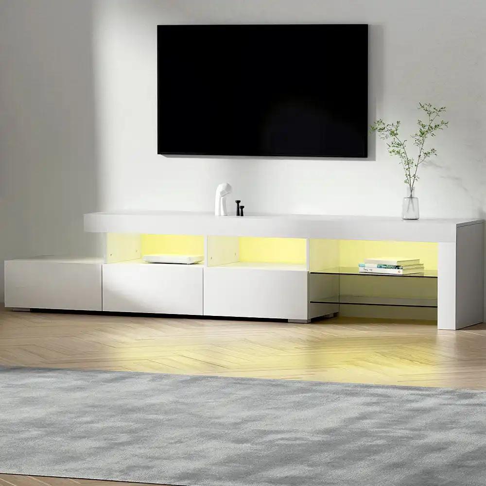 LumiGlow LED Entertainment Unit | White