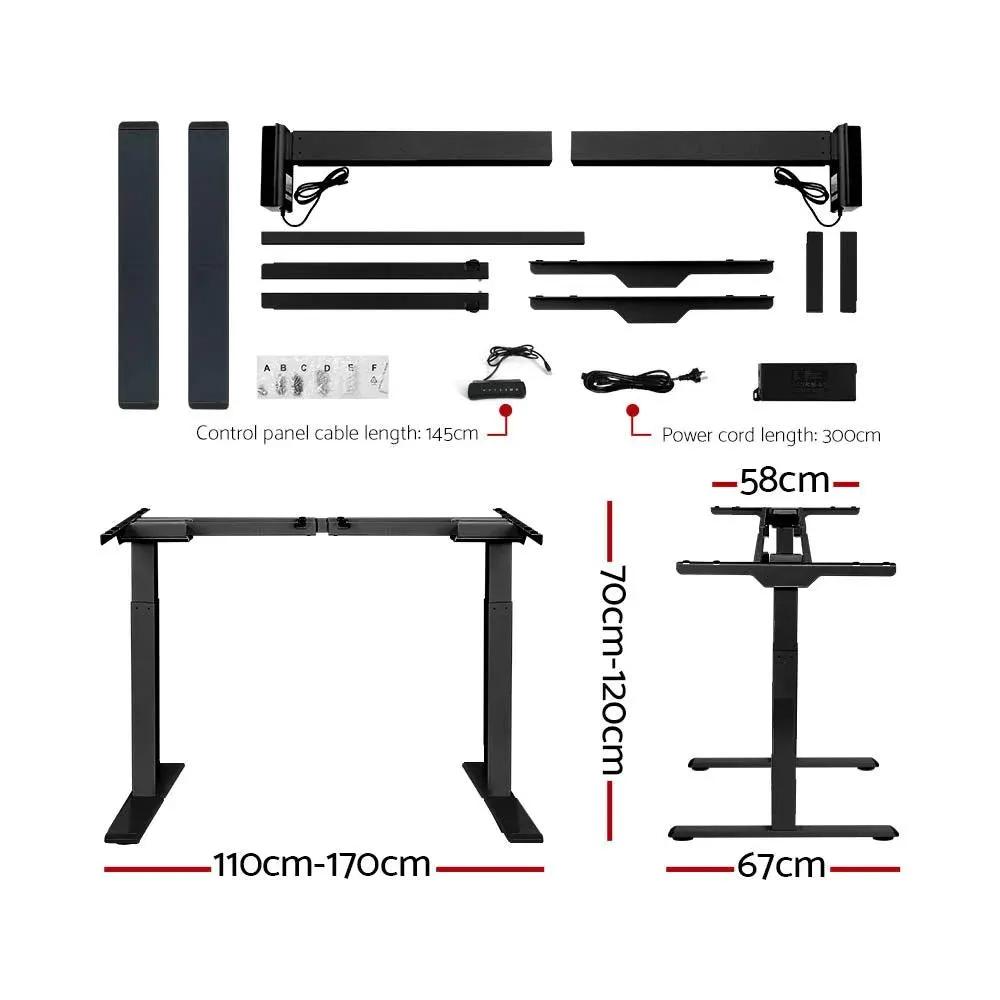 ErgoLift Motorised Standing Desk | Black | 140cm