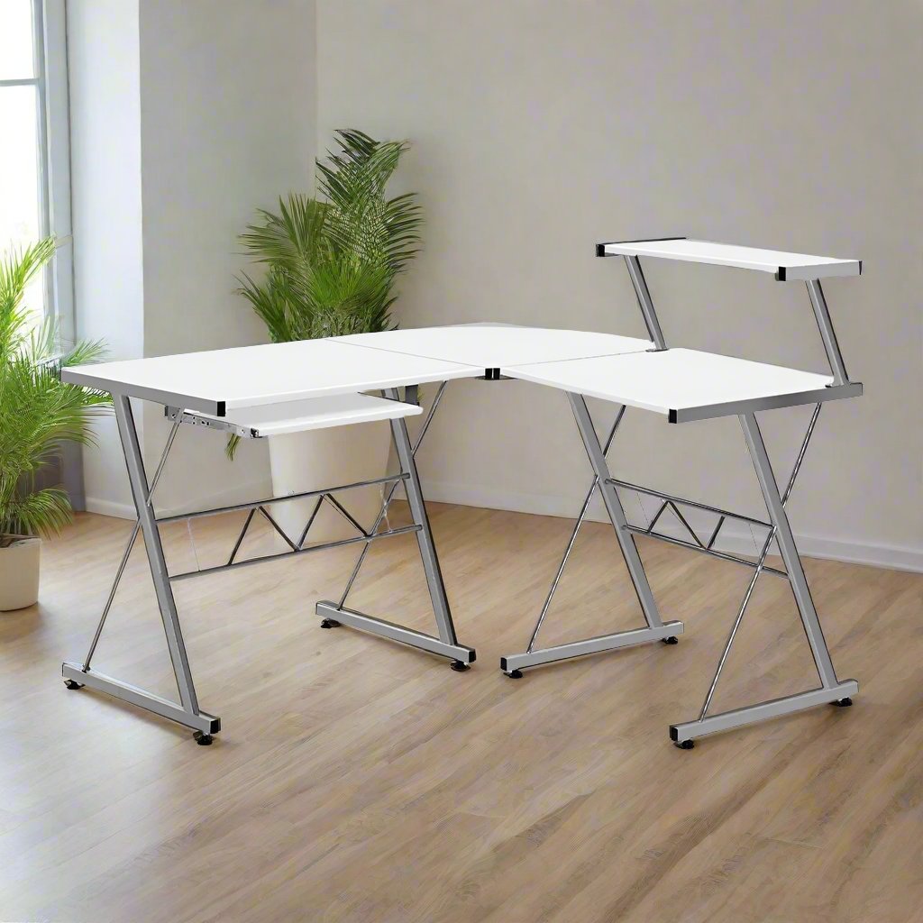 Elegance Pro Corner Desk | White