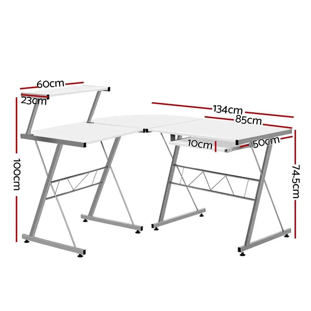 Elegance Pro Corner Desk | White