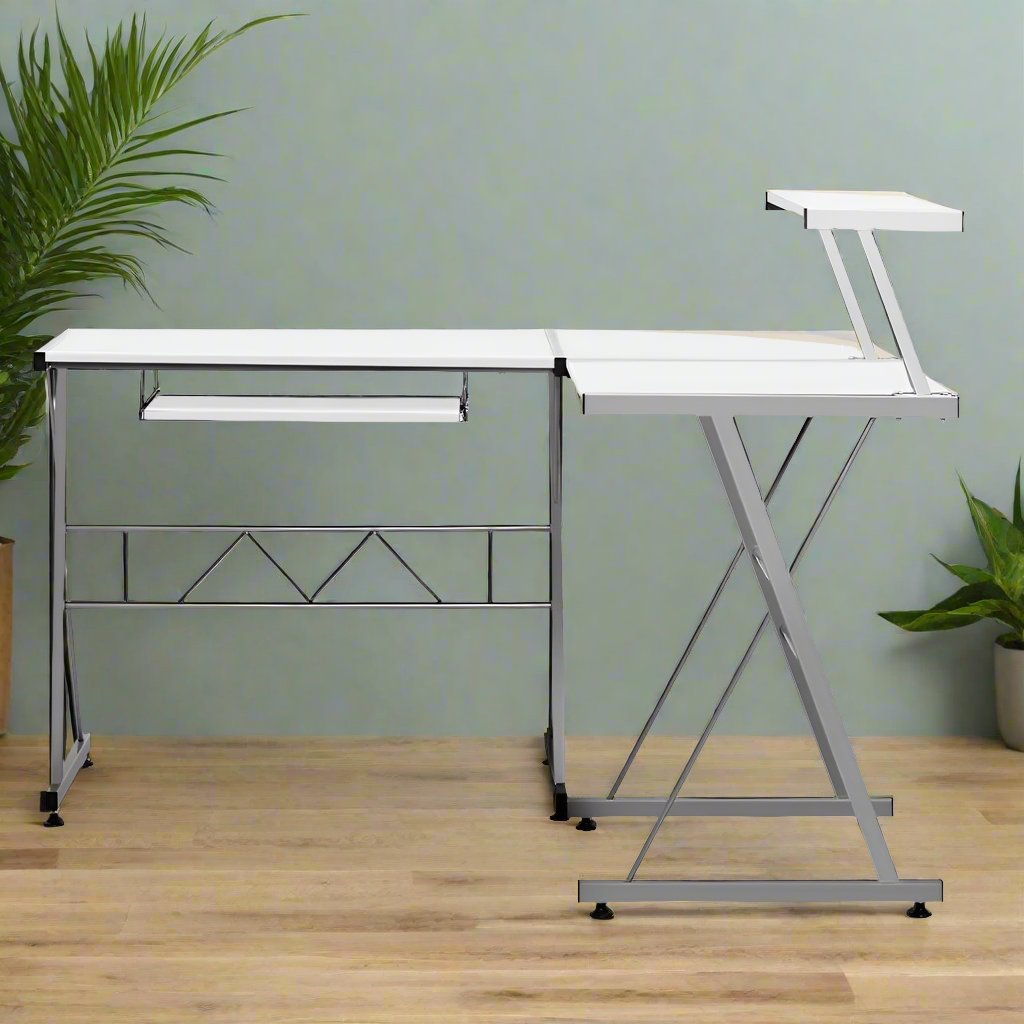 Elegance Pro Corner Desk | White