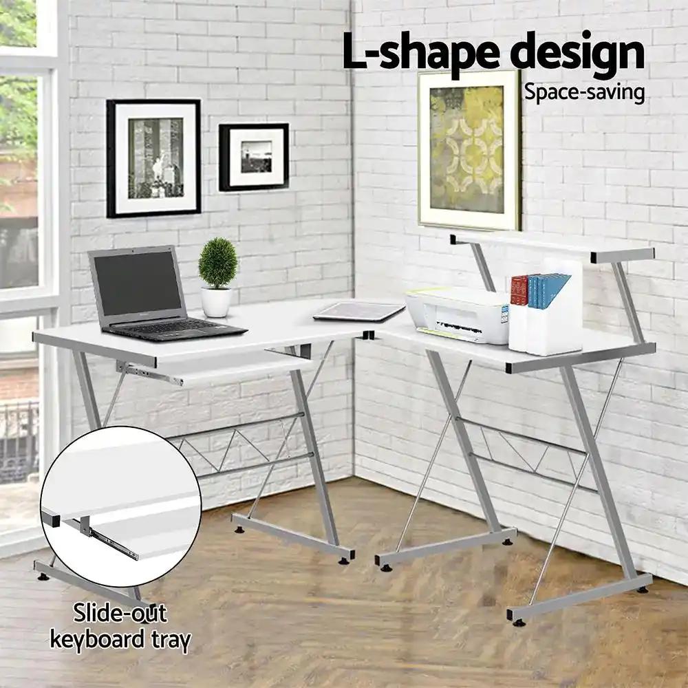 Elegance Pro Corner Desk | White