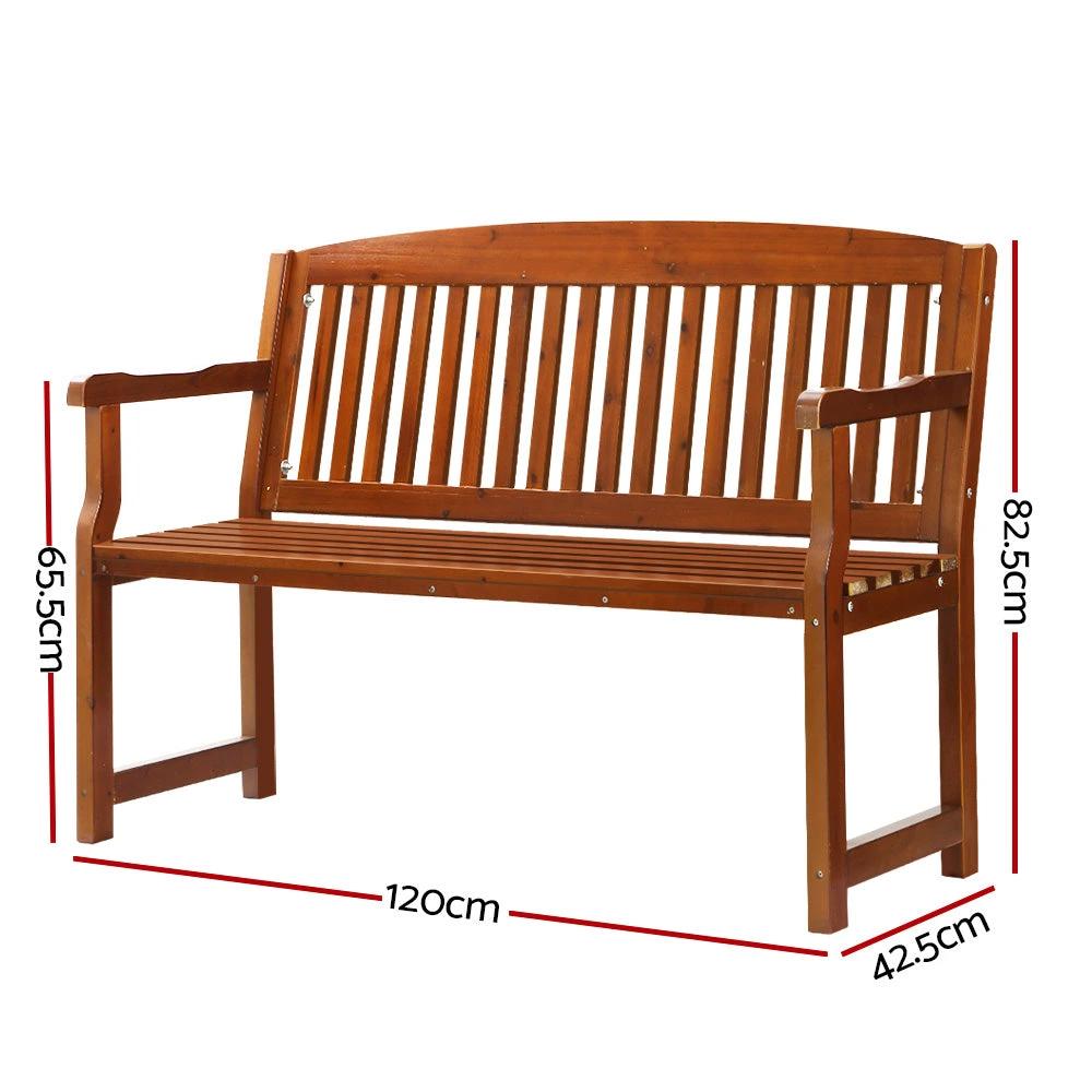 Classic Outdoor Wooden Garden Bench | Brown