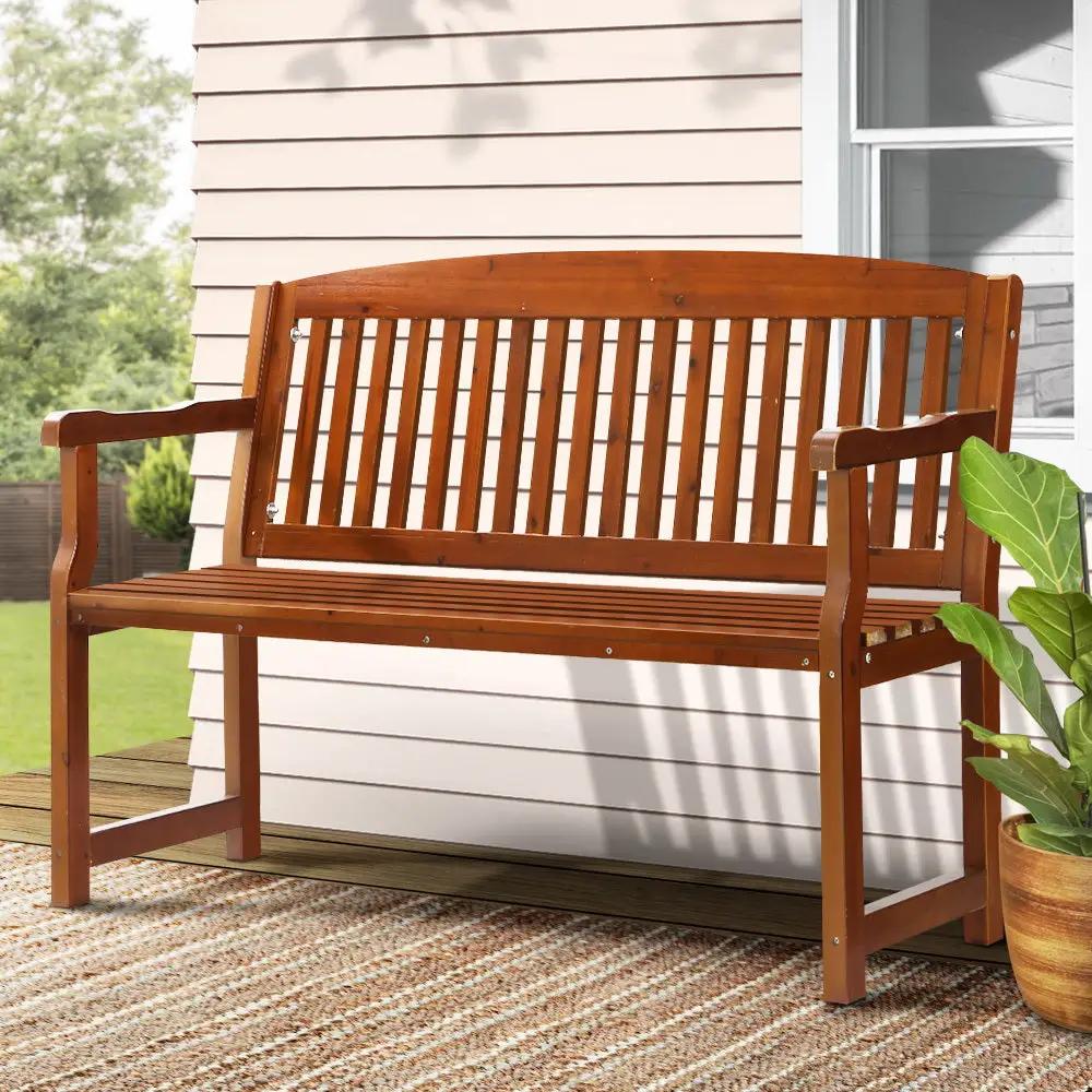 Classic Outdoor Wooden Garden Bench | Brown